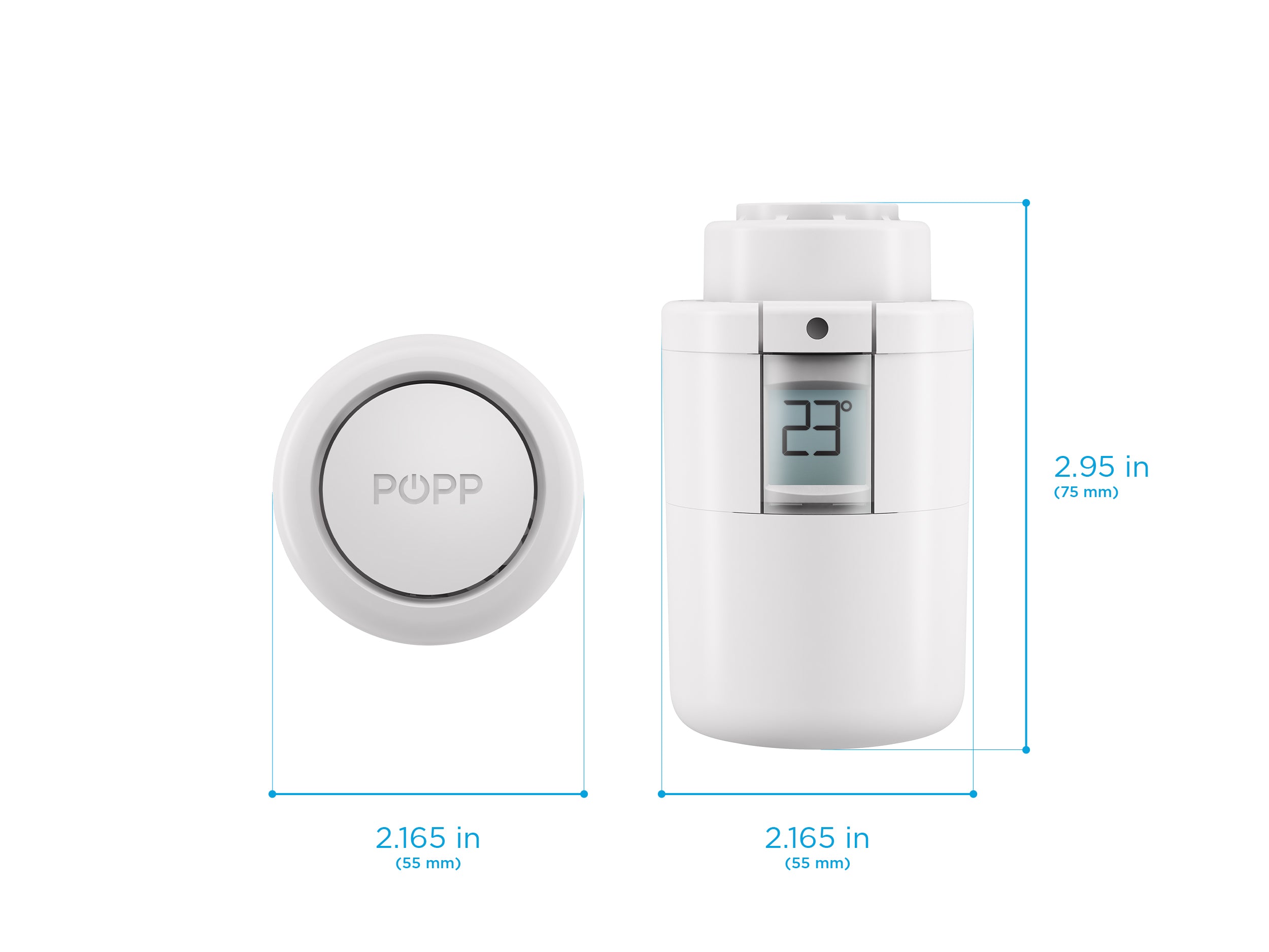 Thermostat & Tür-Fenster-Kontakt Bundle - POPP Zigbee Thermostat + Multipurpose Sensor