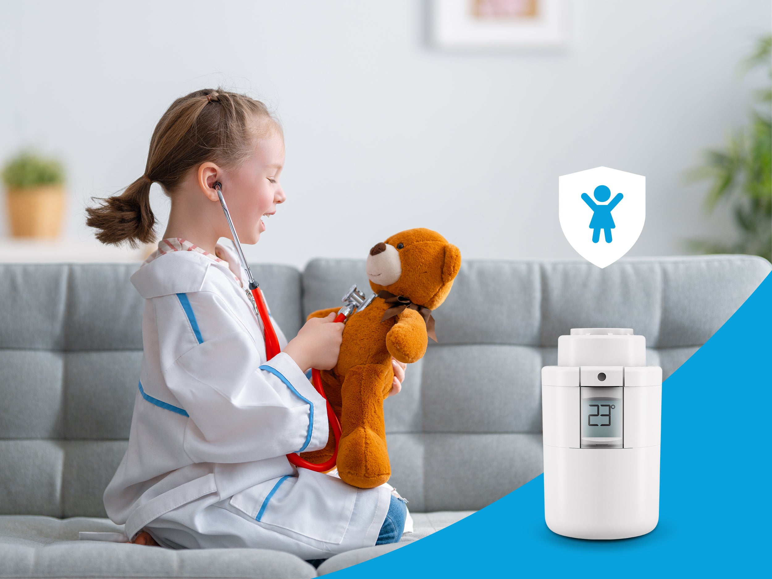 Thermostat & Tür-Fenster-Kontakt Bundle - POPP Zigbee Thermostat + Multipurpose Sensor