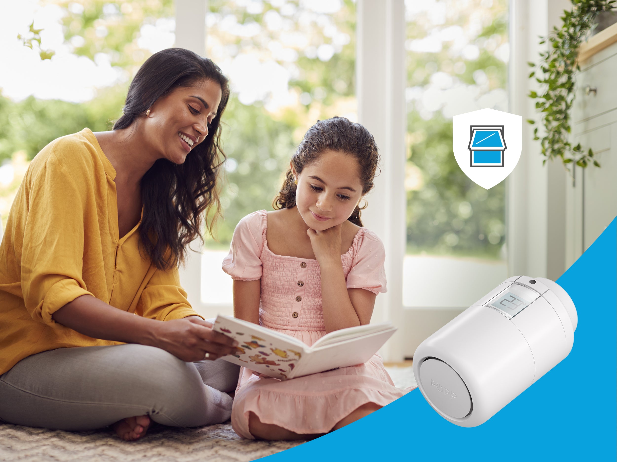 Thermostat & Tür-Fenster-Kontakt Bundle - POPP Zigbee Thermostat + Multipurpose Sensor