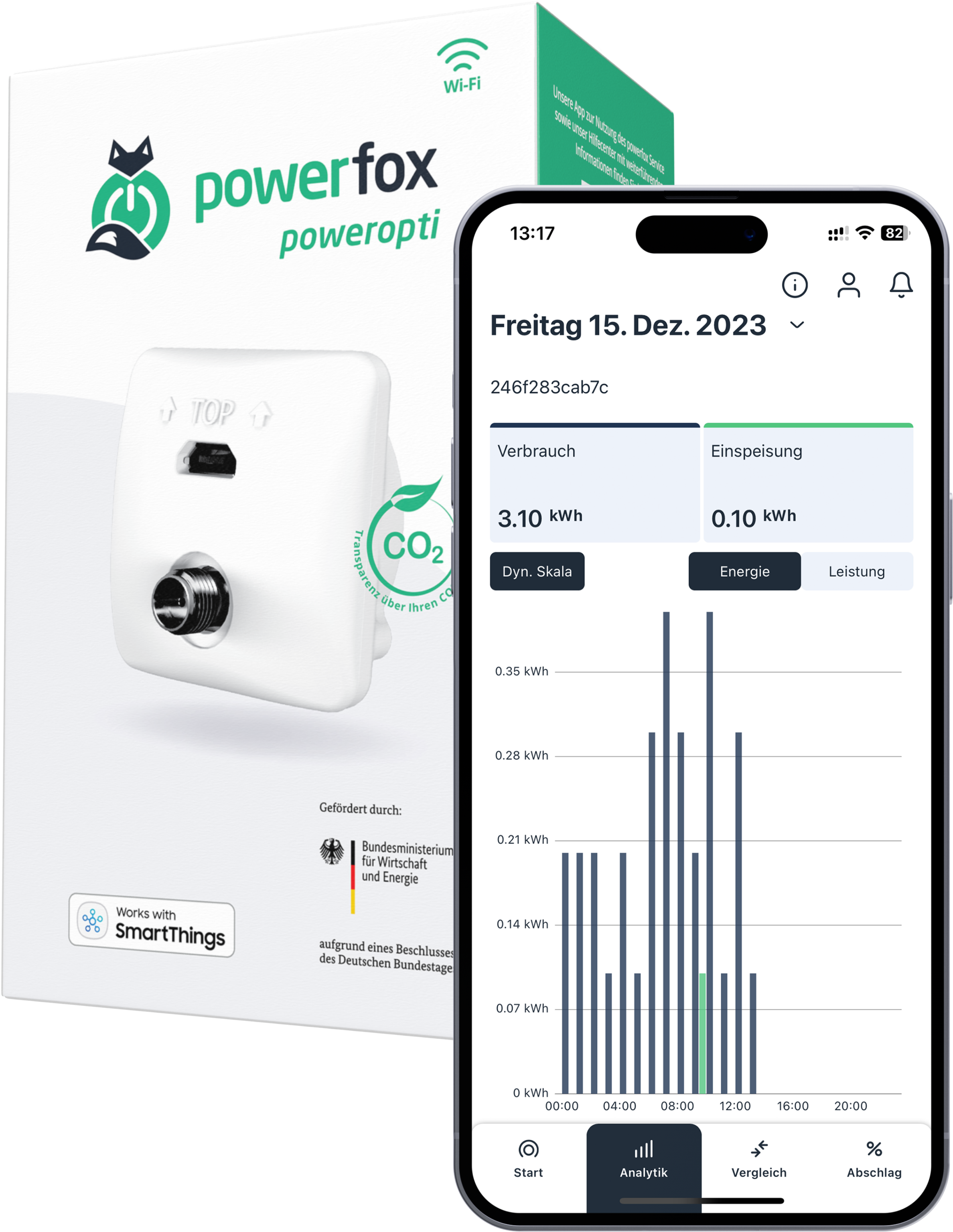 powerfox poweropti PA201901 Wi-Fi Stromzählerausleser für elektronische Zähler (außer eBZ)