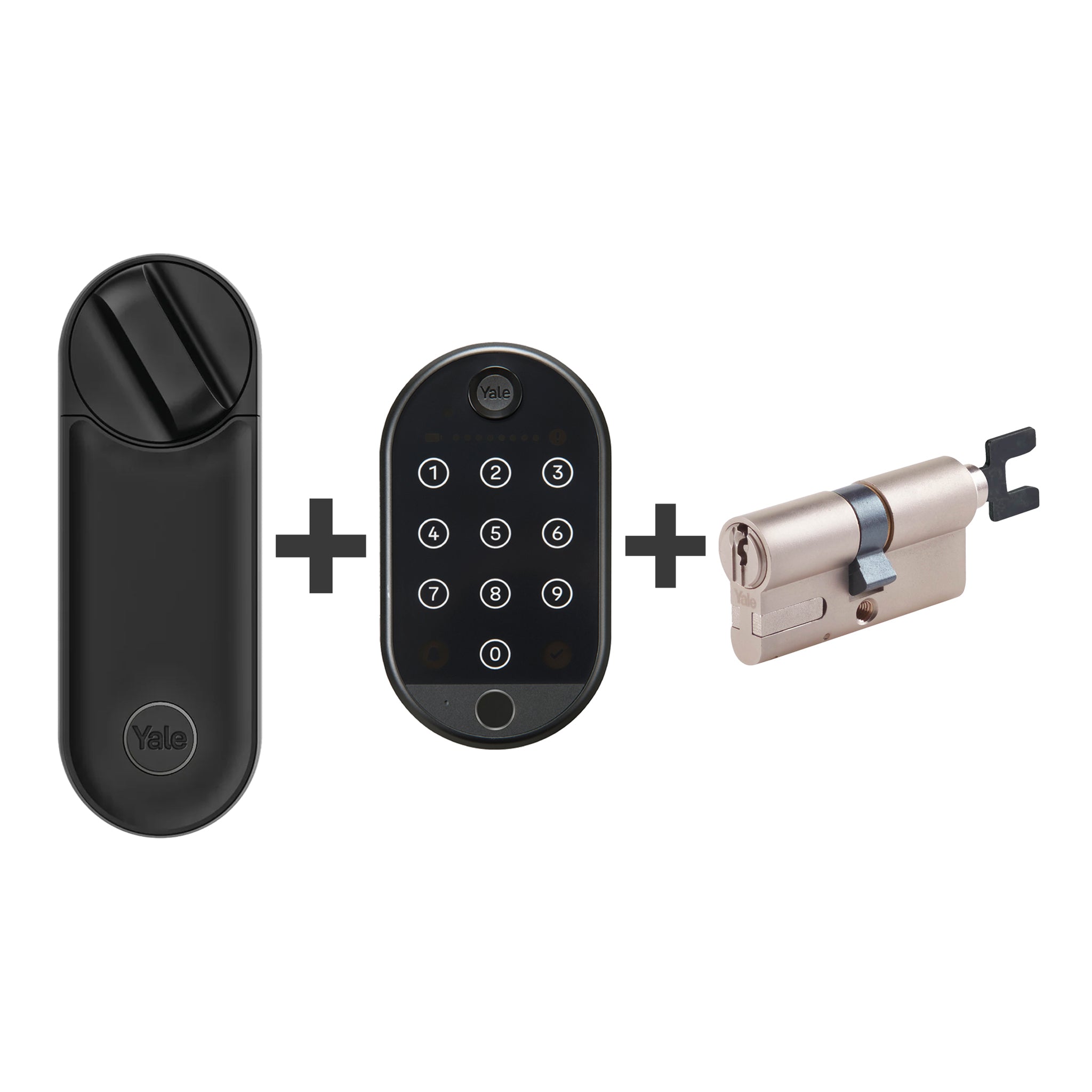 Yale Linus L2 Fingerprint Starter Set Pro - Linus L2 Smart Lock & Linus Keypad 2 Fingerprint & Adjustable Cylinder