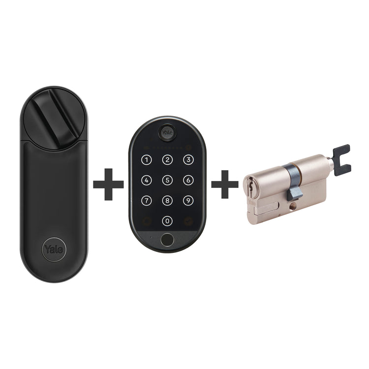 Yale Linus L2 Fingerprint Starter Set Pro - Linus L2 Smart Lock & Linus Keypad 2 Fingerprint & Adjustable Cylinder