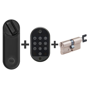 Yale Linus L2 Fingerprint Starter Set Pro - Linus L2 Smart Lock & Linus Keypad 2 Fingerprint & Adjustable Cylinder