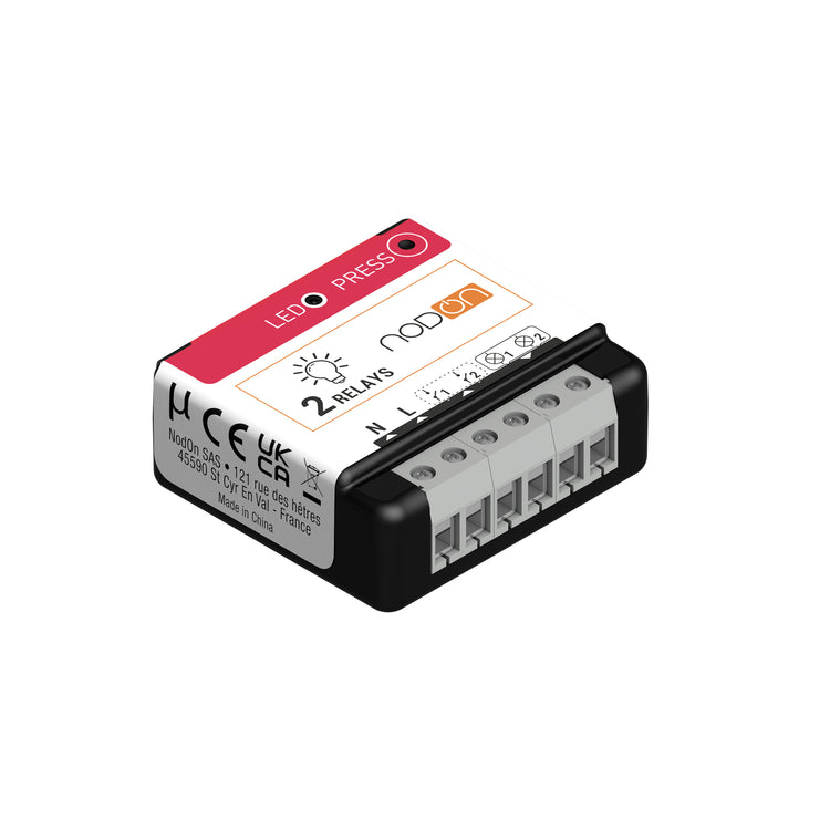 NodOn ON-OFF Lighting Relay Switch 2-Channel 2*3A Relaisschalter SIN-4-2-20