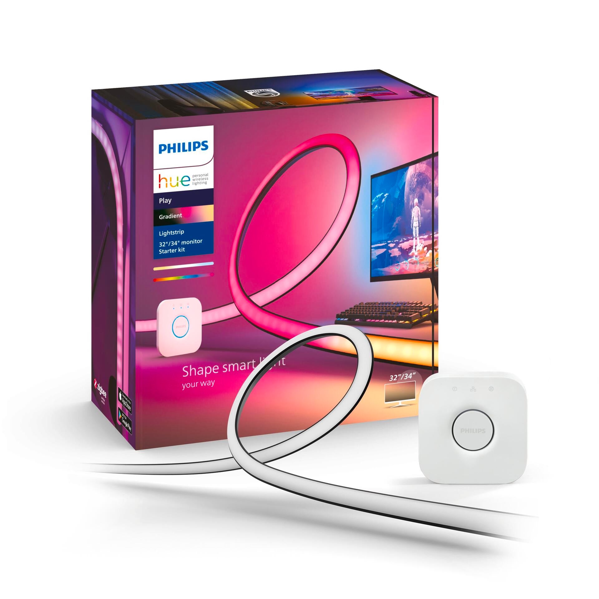 Philips Hue Play Gradient PC LS 24/27” Starter Set inkl. Philips Hue Bridge