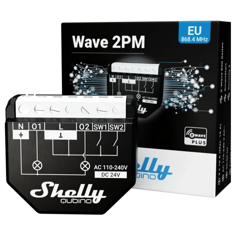 Qubino Wave 2PM Relay 16A 2 channel